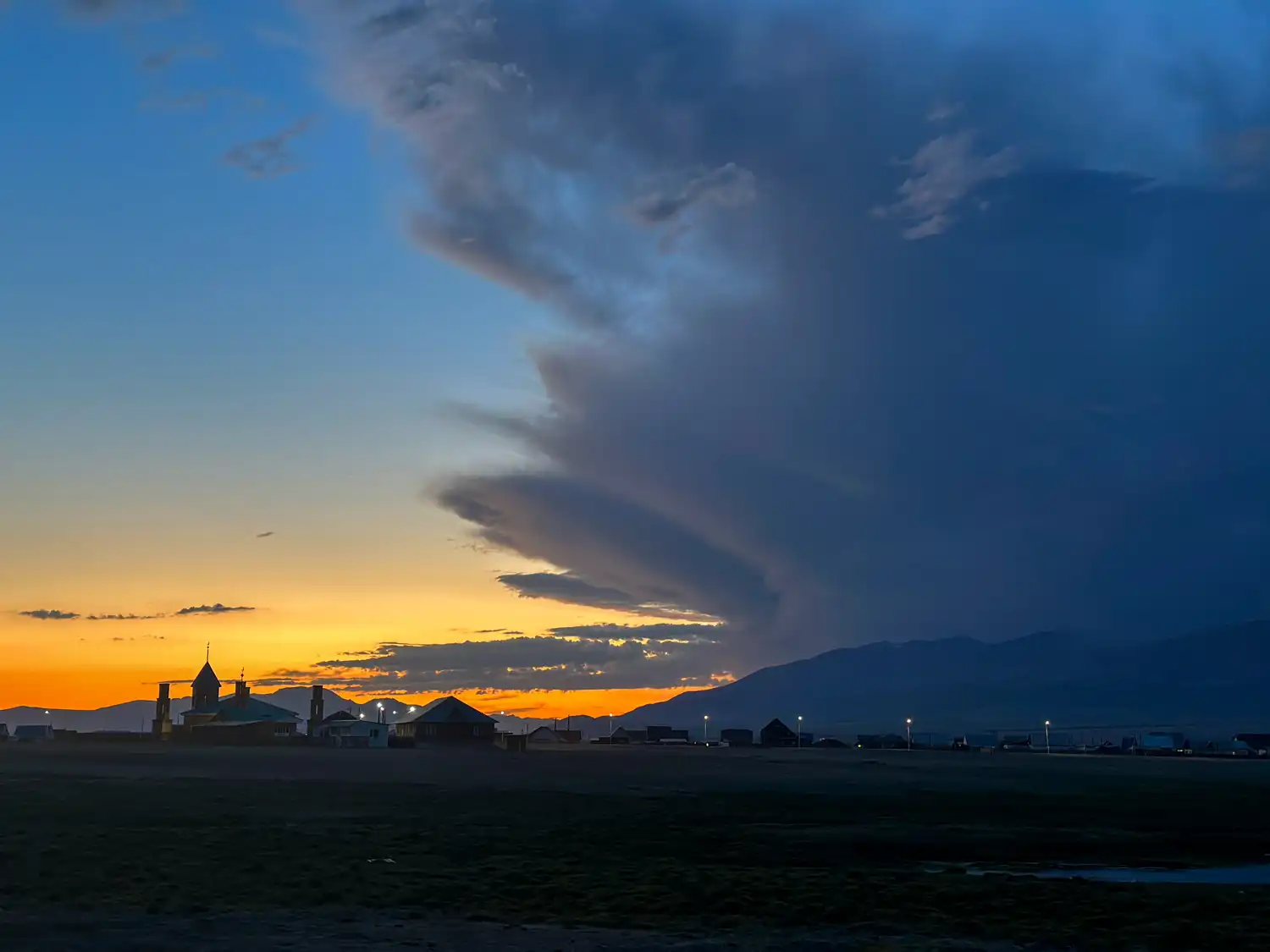 Закат в районе Кош-Агача